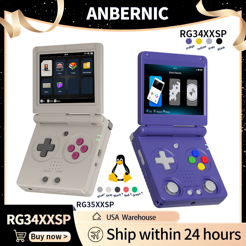 Retro Gaming Aesthetic - Anbernic RG34XXSP RG35XXSP وحدة تحكم ألعاب