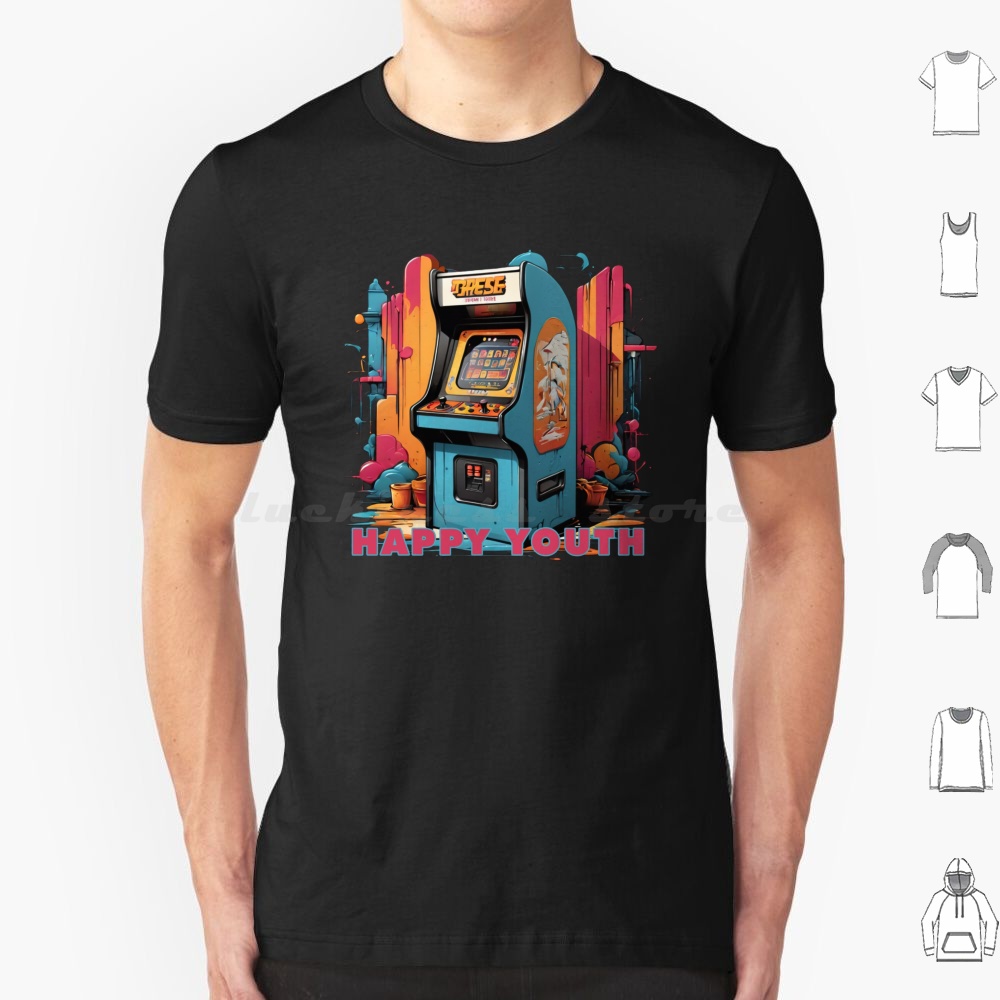 Gaming Retro Arcade - سعيد الشباب-أركيد تي شيرت الرجال النساء
