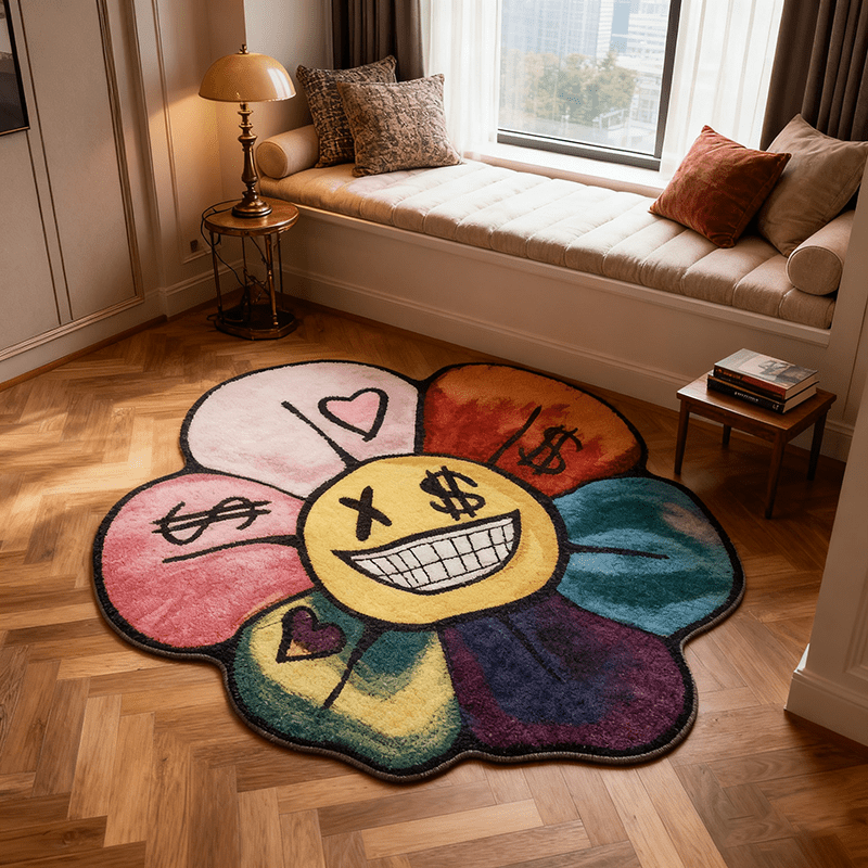 Retro Gaming Rug - سجادة غرفة نوم إبداعية ملونة من