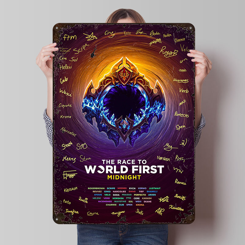 World Of Retro Gaming - لوحة معدنية مخصصة بتصميم 'سباق إلى