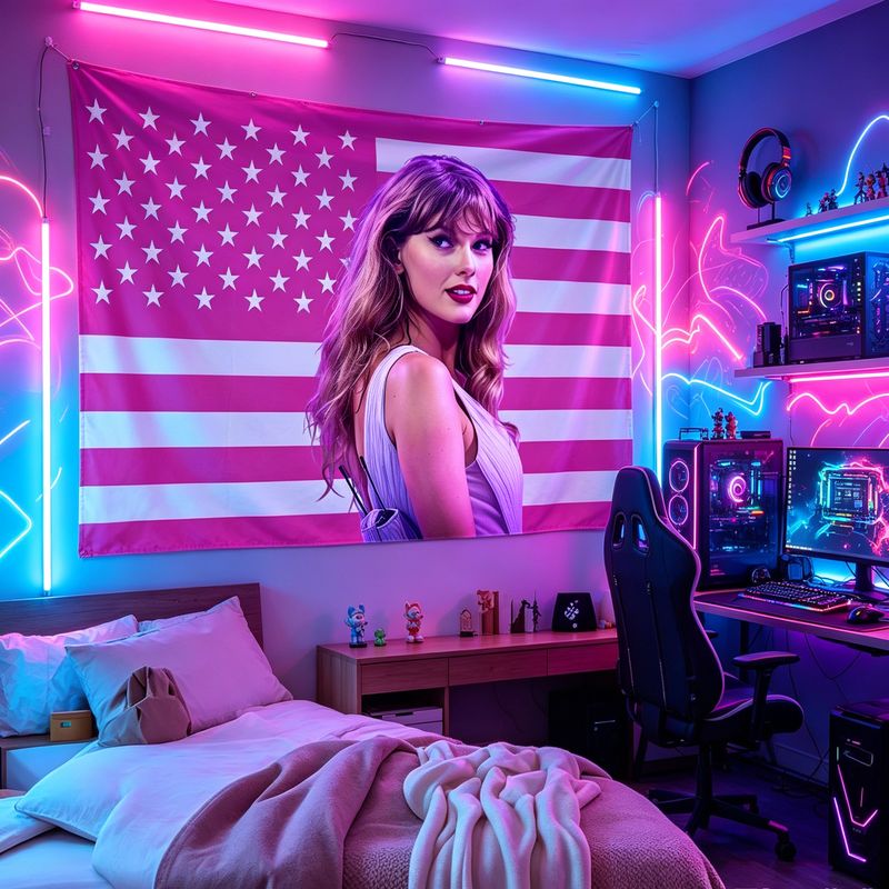 Retro Gaming Aesthetic - VIKAMA نسيج جداري مطبوع عليه صورة