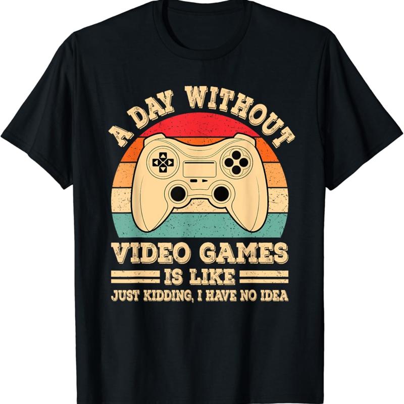 Retro Gaming Video - تي شيرت مطبوع عليه 