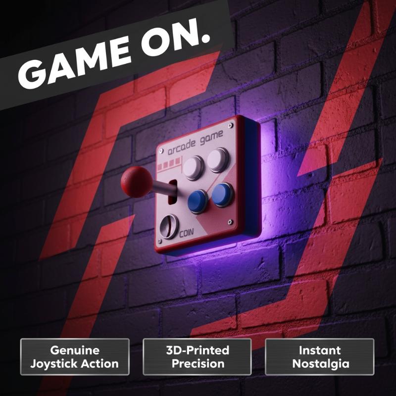 Gaming Retro Arcade - لوحة أزرار ألعاب الأركيد الكلاسيكية، ديكور