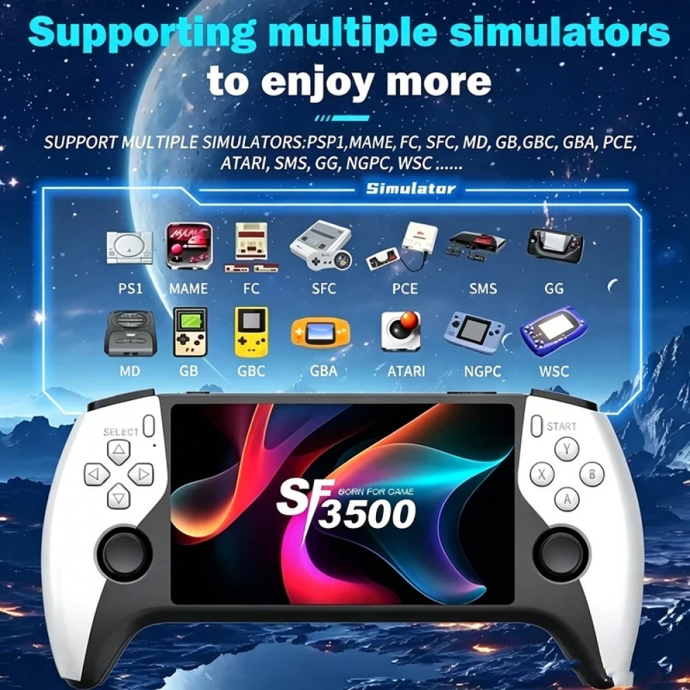 Gaming Retro Arcade - جهاز ألعاب محمول SF3500 بشاشة 5