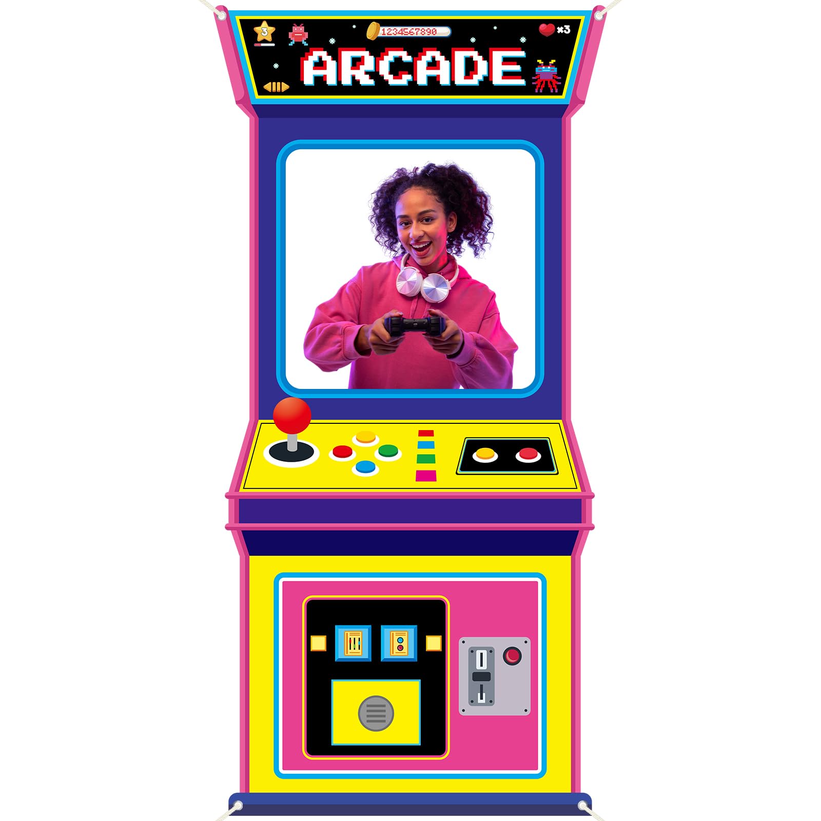 خلفية تصوير قماشية بتصميم ألعا - مراجعة Gaming Retro Arcade وسعره