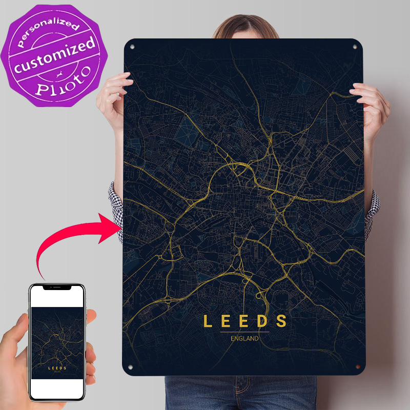 لوحة فنية لخريطة مدينة ليدز في - مراجعة Retro Gaming Leeds وسعره