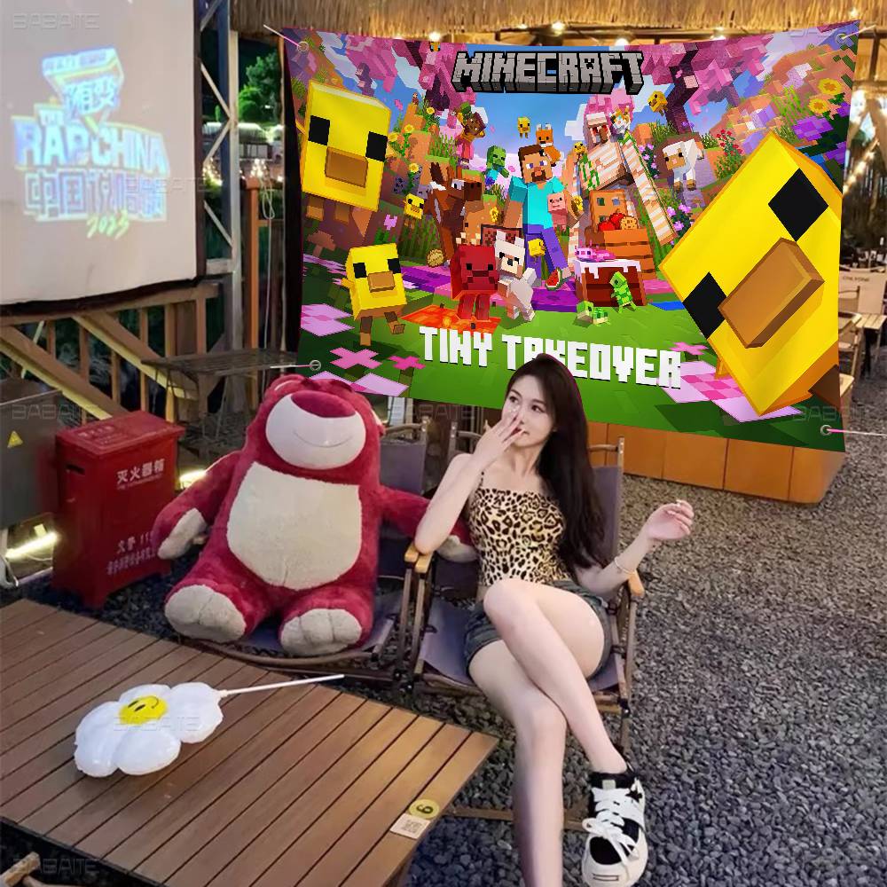 علم ملون بتصميم لعبة ماينكرافت - مراجعة Retro Gaming Banner وسعره