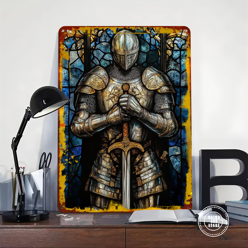 لوحة معدنية بتصميم الفارس ذو ا - مراجعة Retro Knight Gaming وسعره