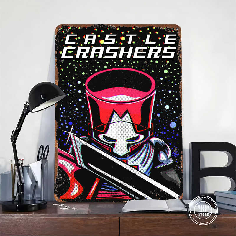 ملصق معدني بتصميم فارس كاسل كر - مراجعة Retro Knight Gaming وسعره