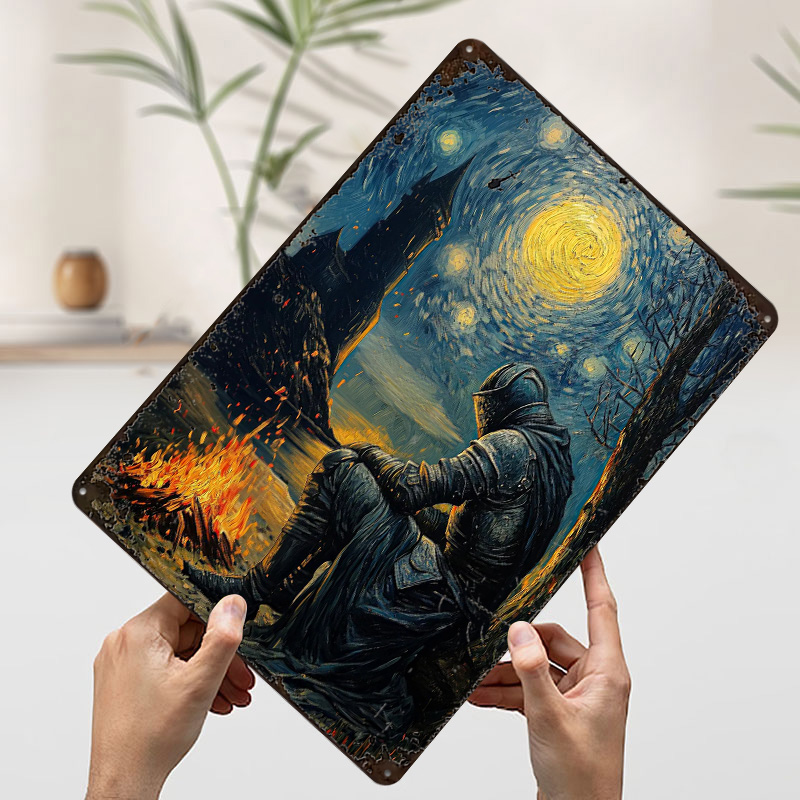 لوحة معدنية مخصصة بتصميم فارس  - مراجعة Retro Knight Gaming وسعره